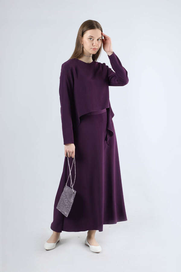 Lavin Skirt Suit Plum - 1