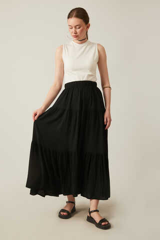 Layered Skirt Black - 3