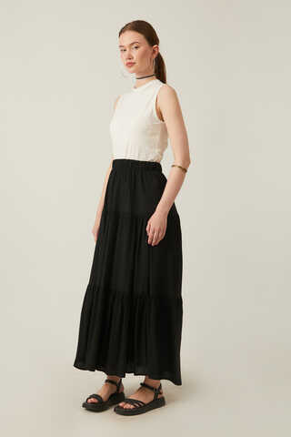 Layered Skirt Black - 7