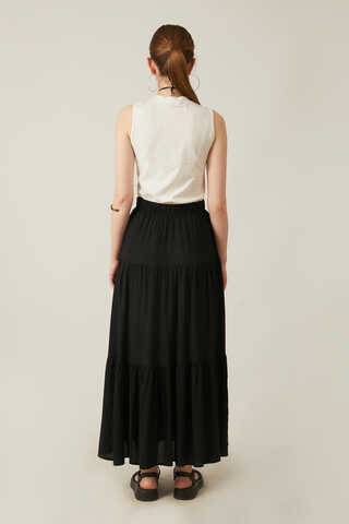 Layered Skirt Black - 8