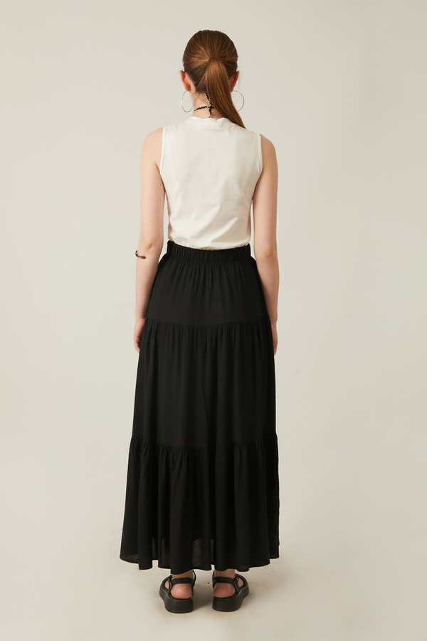 Layered Skirt Black - 8