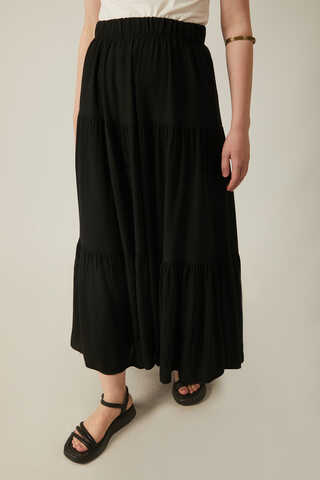 Layered Skirt Black - 4