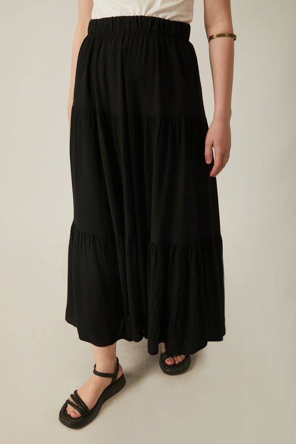 Layered Skirt Black - 4