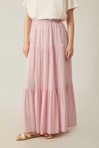 Layered Skirt Powder Pink - 2