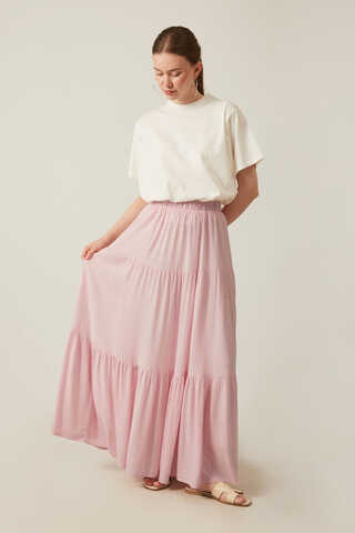 Layered Skirt Powder Pink - 3