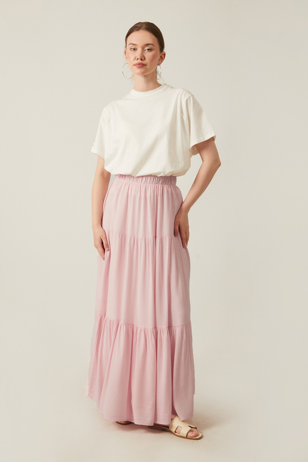 Layered Skirt Powder Pink 