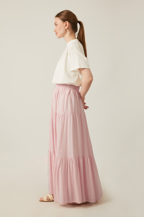 Layered Skirt Powder Pink - 5