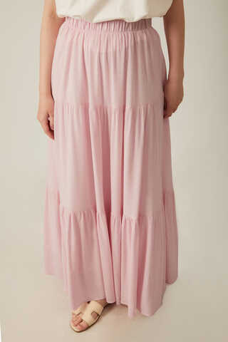 Layered Skirt Powder Pink - 7