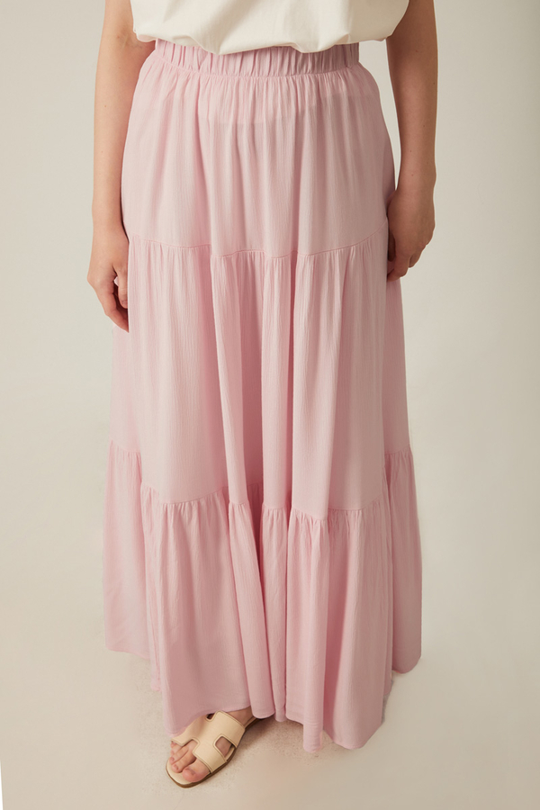 Layered Skirt Powder Pink - 7