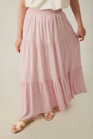 Layered Skirt Powder Pink - 8