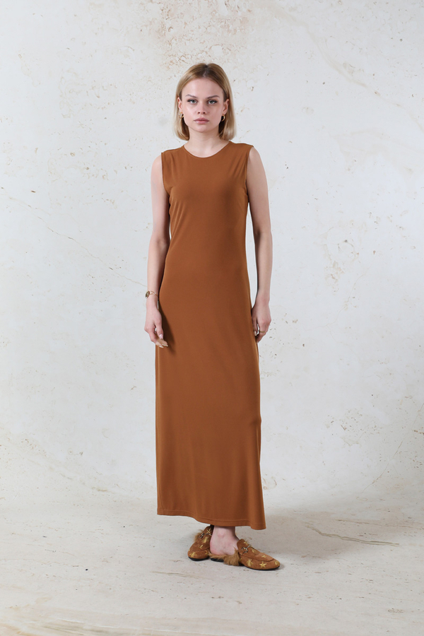 Likralı İç Elbise Kiremit (1)