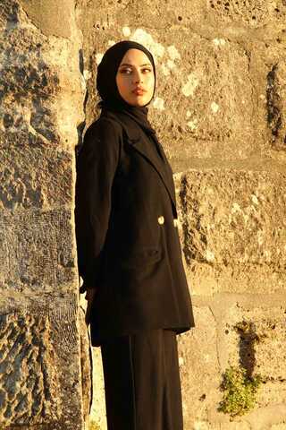 Linen Jacket Suit Black - 4