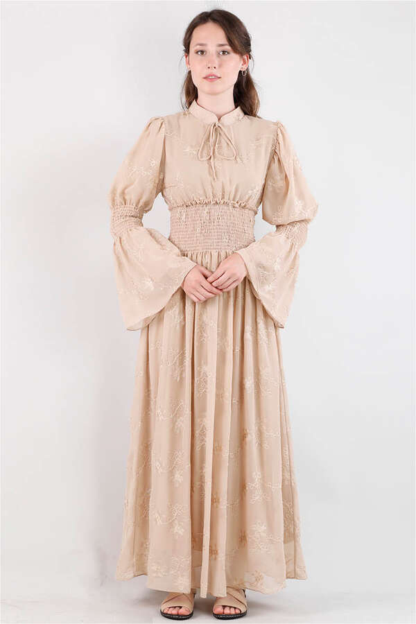 Liza Dress Beige - 1