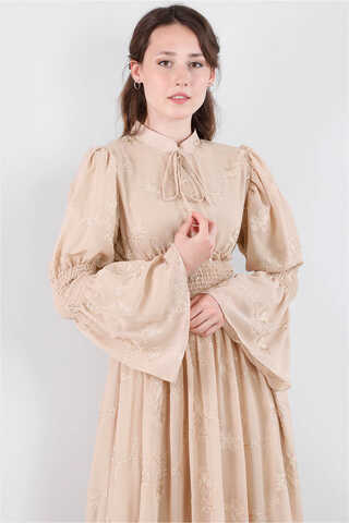 Liza Dress Beige - 3