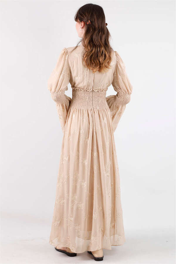 Liza Dress Beige - 4