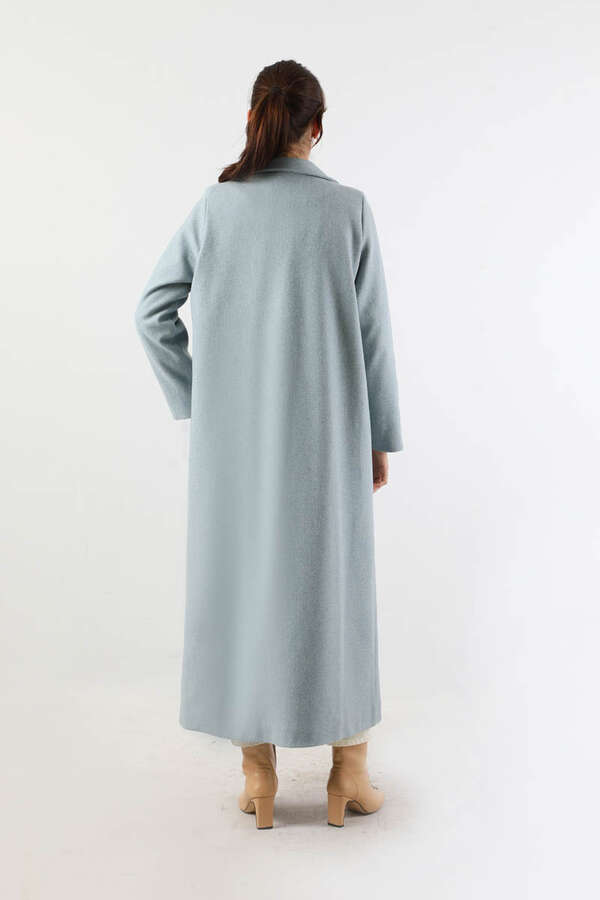 Long Oversize Cachet Coat Baby Blue - 6
