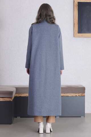 Long Oversize Cachet Coat Blue - 6