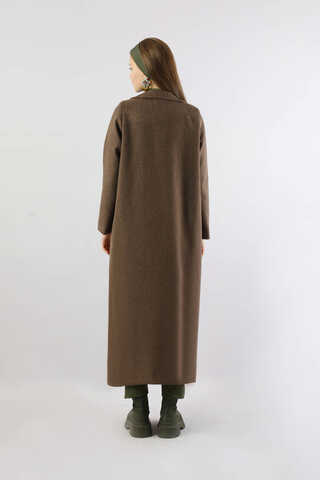 Long Oversize Cachet Coat Brown - 6