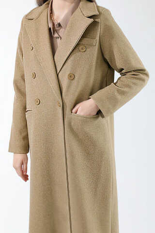 Long Oversize Cachet Coat Camel - 4