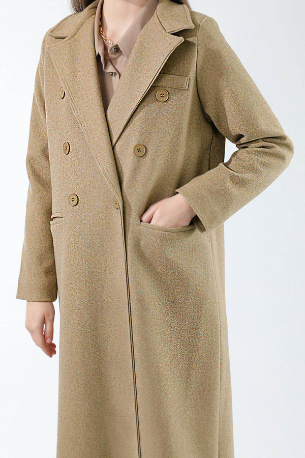 Long Oversize Cachet Coat Camel - 4
