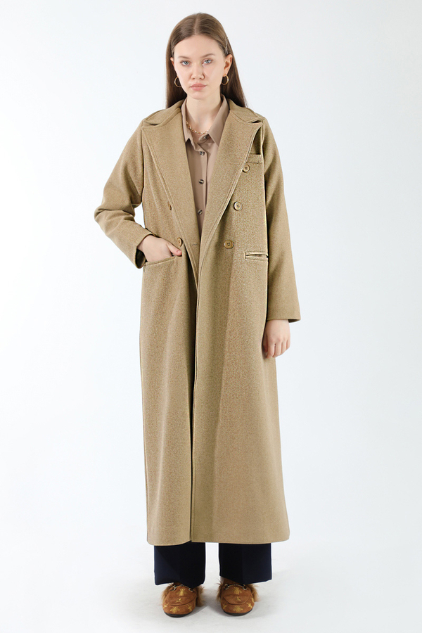 Long Oversize Cachet Coat Camel - 5