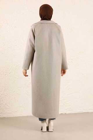 Long Oversize Cachet Coat Gravel - 6