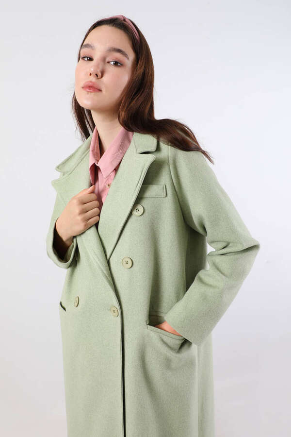 Long Oversize Cachet Coat Mint - 4