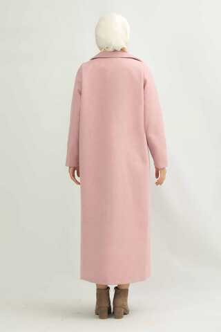 Long Oversize Cachet Coat Pink - 6