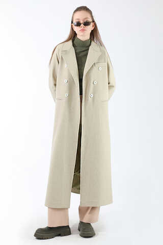 Long Oversize Cachet Coat Stone - 3