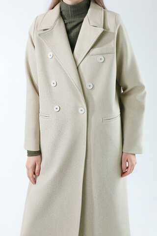 Long Oversize Cachet Coat Stone - 4