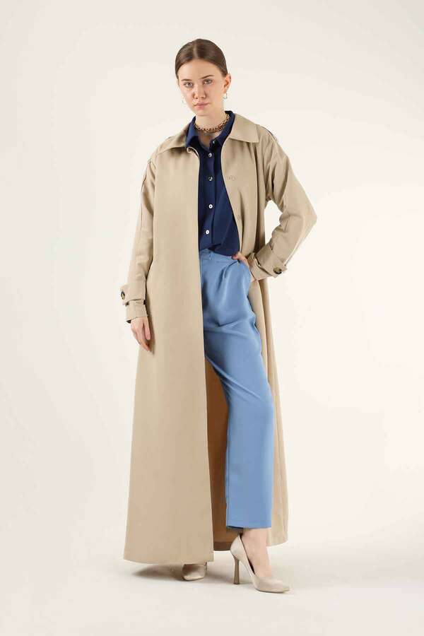 Long Shirt Trench Stone - 1