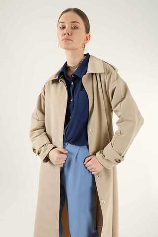 Long Shirt Trench Stone - 2