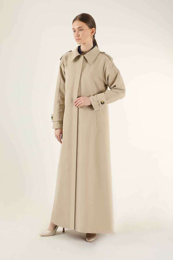 Long Shirt Trench Stone - 3