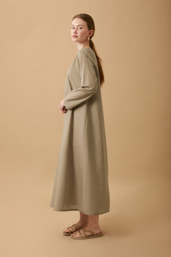 Long Sleeve Long Length Voile Slip Vizon - 6