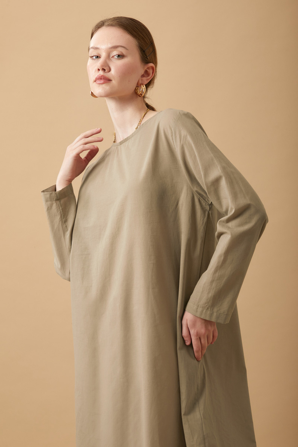 Long Sleeve Long Length Voile Slip Vizon - 4