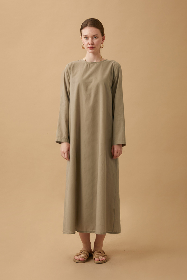 Long Sleeve Long Length Voile Slip Vizon