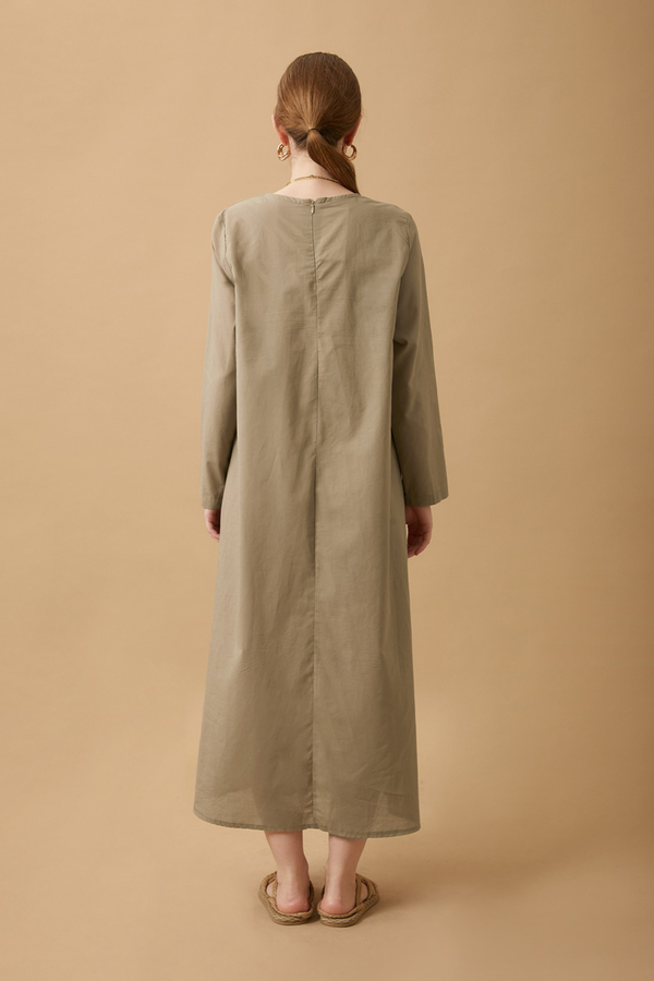 Long Sleeve Long Length Voile Slip Vizon - 8