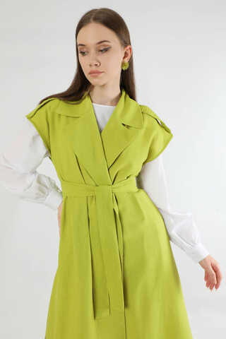 Long Vest Triple Suit Oil Green - 2