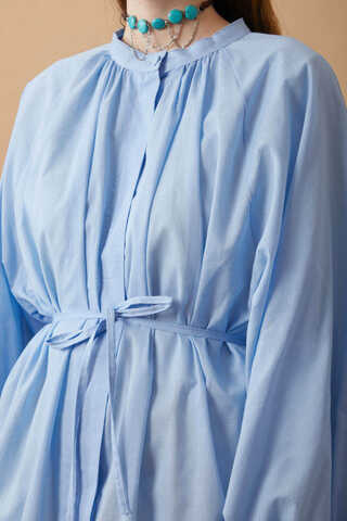 Loose Fit Voile Shirt Baby Blue - 14