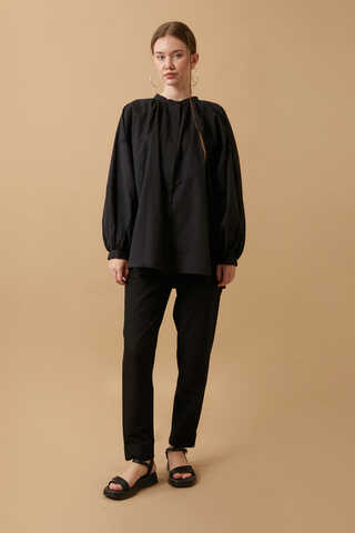 Loose Fit Voile Shirt Black - 2