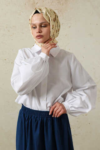 Lotus Desenli Şal Camel - 1