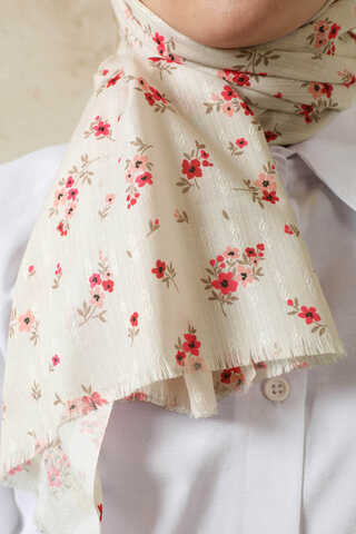 Lotus Desenli Şal Pembe - 2