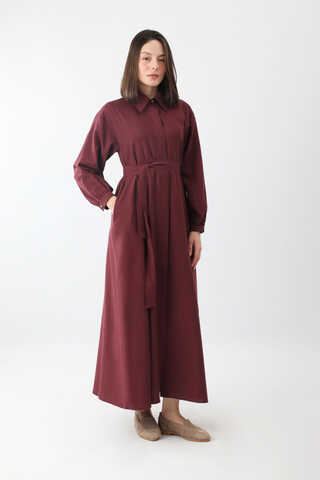 Manas Yelekli Elbise Takım Bordo - 10