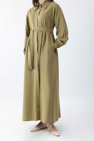 Manas Yelekli Elbise Takım Haki - 12
