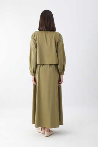 Manas Yelekli Elbise Takım Haki - 16