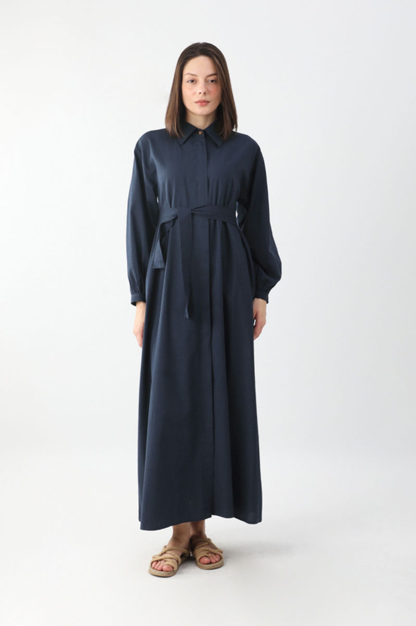 Manas Yelekli Elbise Takım Lacivert - 11