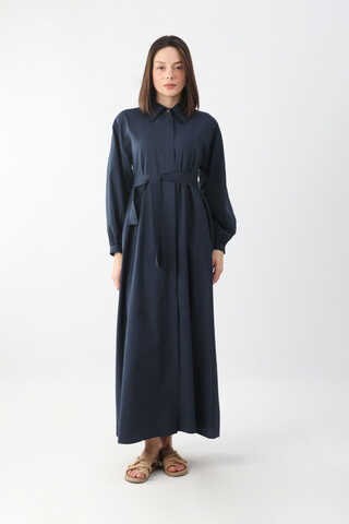 Manas Yelekli Elbise Takım Lacivert - 11