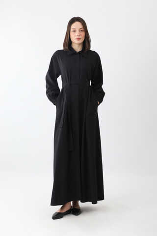 Manas Yelekli Elbise Takım Siyah - 8