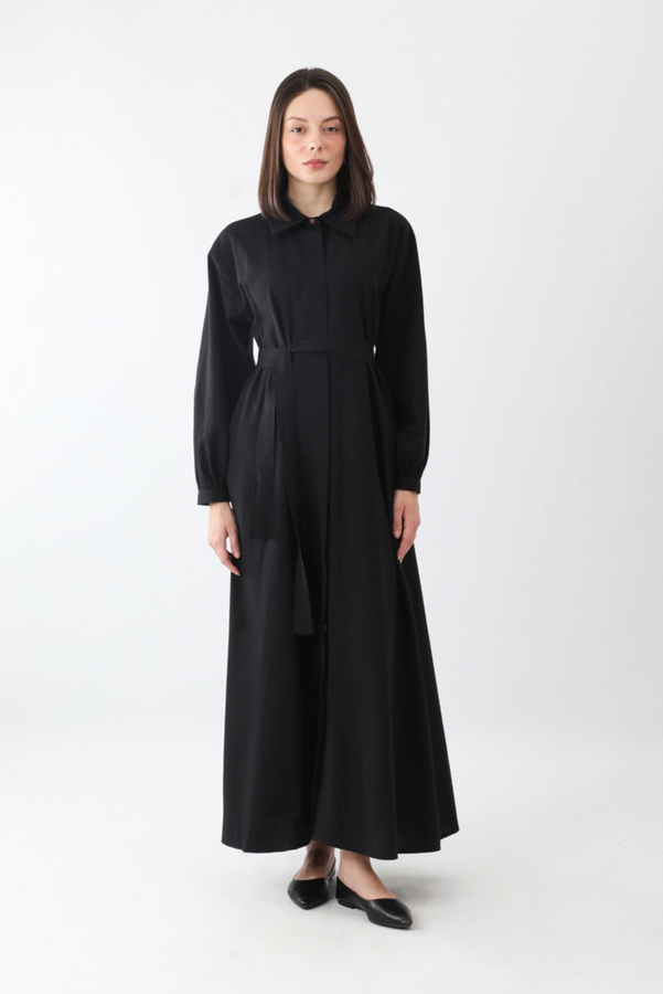 Manas Yelekli Elbise Takım Siyah - 9