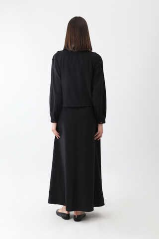 Manas Yelekli Elbise Takım Siyah - 15